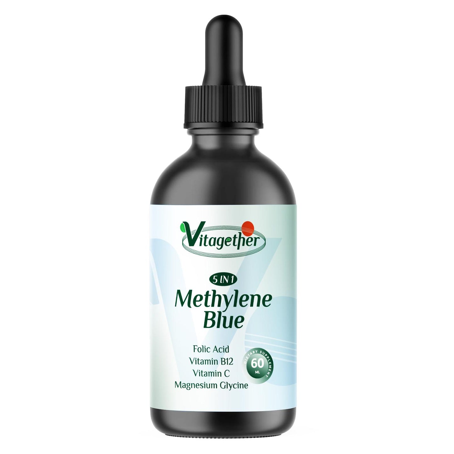 Vitagether 5-in-1 Methylene Blue 60ML-Magnesium Glycine,Folic Acid,Methylene Blue Vitamin B12, Vitamin C supplements