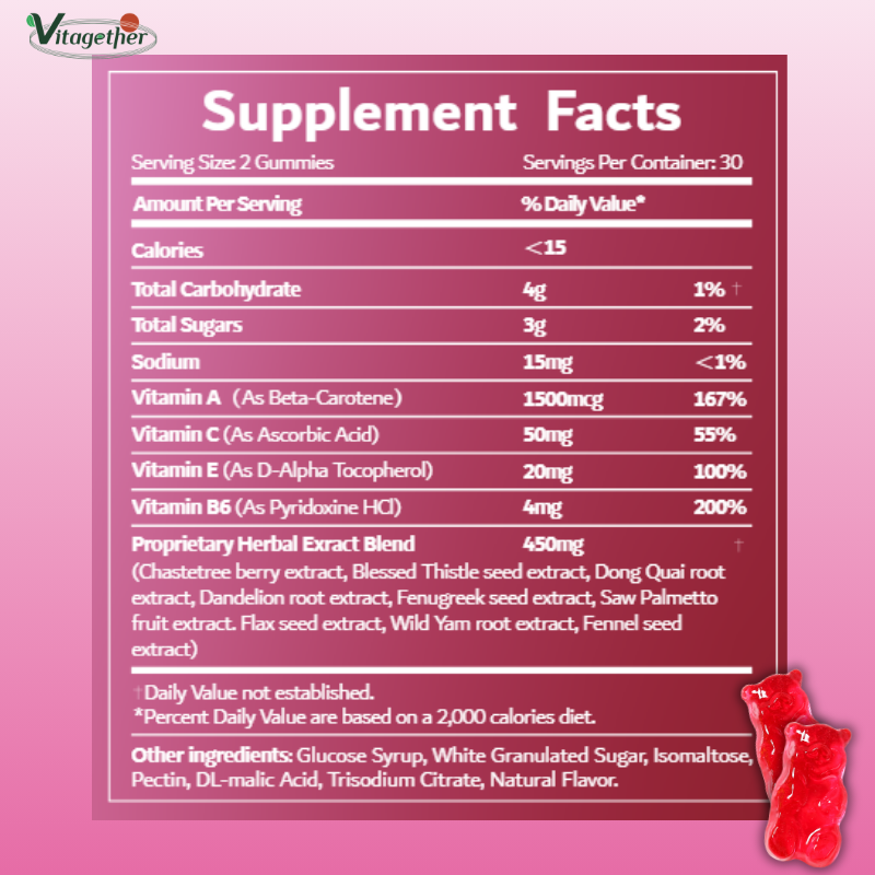 Vitagether Breast Enhancement Gummies, 60 Gummies, Breast Growth Gummies, Chest Enlargement Gummies, Workout Aid