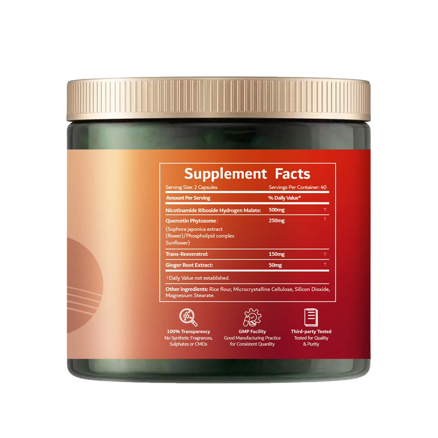 Vitagether NAD+ Supplement, Liposomal Nicotinamide Riboside, Resveratrol Quercetin, NMN Supplement Alternative for Anti-Aging, Energy, Focus, for Women and Men, 80 Capsules