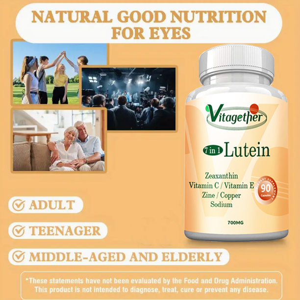 Vitagether Lutein Supplement Capsules - Eye Health Vitamin - Promotes Healthy Vision, Tagetes erecta extract, Natural Carotenoids，Premium Formula Healthcare Dietary Edible,90capsules