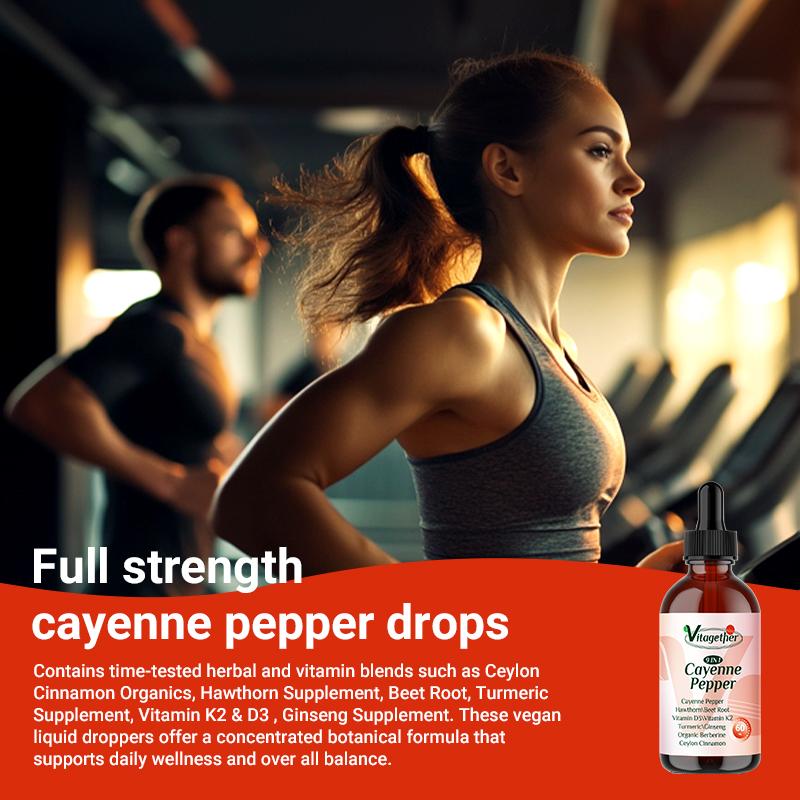 Vitagether 9-in-1 Cayenne Pepper Wellness Drops - Vegan Liquid Formula for Daily Balance Healthcare Vitamin