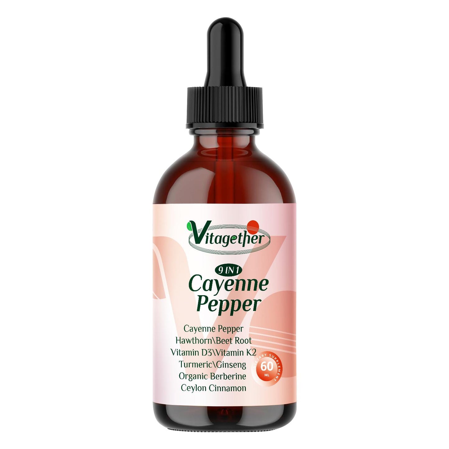 Vitagether 9-in-1 Cayenne Pepper Wellness Drops - Vegan Liquid Formula for Daily Balance Healthcare Vitamin